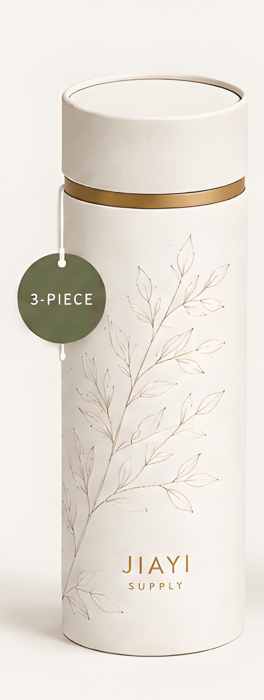 3-piece paper tube with lid, inner shoulder, and base — Jiayi